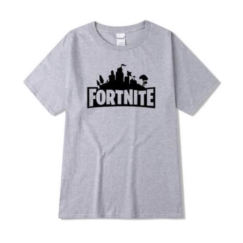 t shirt enfants en cotton avec dessin jeu fortnite taille s couleur gris - fortnite ecriture