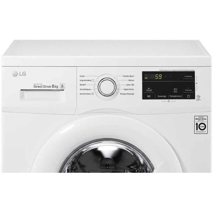  F84J30WH Lave linge frontal 8Kg 1400t Direct4