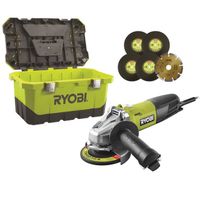 MEULEUSE RYOBI Meuleuse d'angle - 125 mm - 800 W - Avec boî MEULEUSE RYOBI Meuleuse d'angle - 125 mm - 800 W - Avec boî