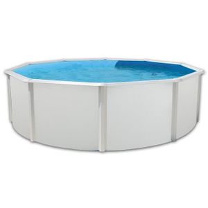 PRESTIGIO Piscine ronde en acier avec tapis 350x120cm