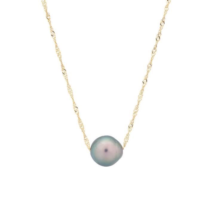 PERLINEA Collier Perle de Tahiti et Or Jaune 375° Femme