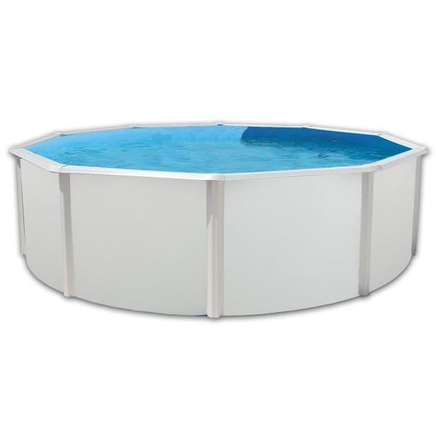 PRESTIGIO Piscine ronde en acier avec tapis 350x120cm