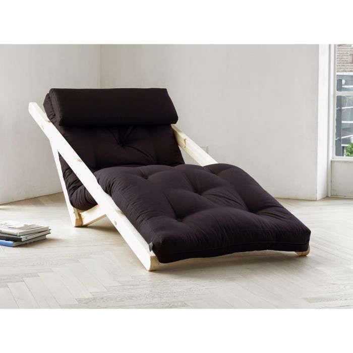 Longue Fauteuil Avec Chaise Anthracite Bois Matelas Gris En Futon 4L35AjRq