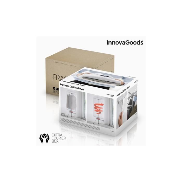 Sèche-Linge Portable InnovaGoods 1000W Blanc--1