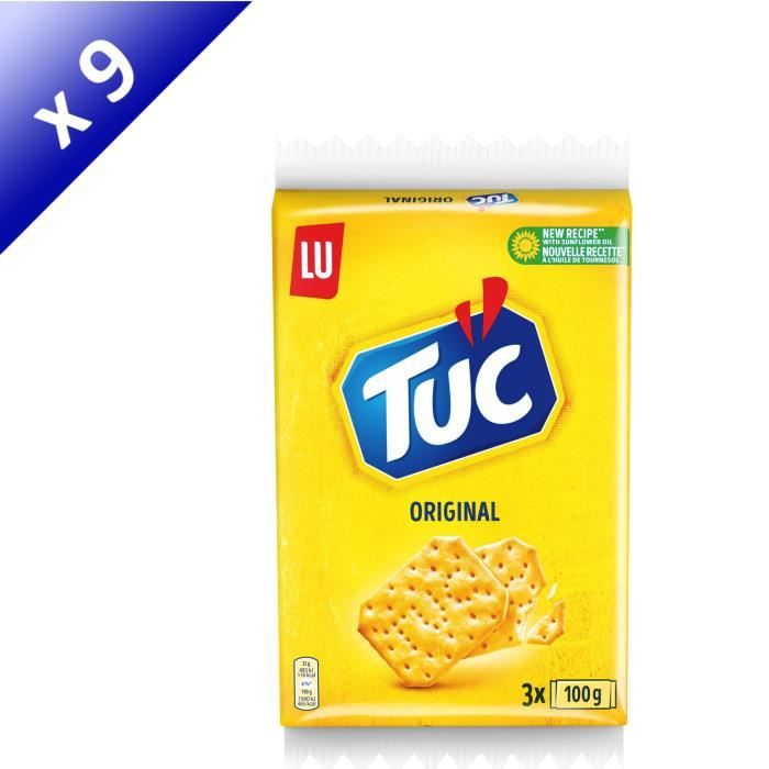Lot de 9 LU Tuc Original Biscuits apéritifs crakers salés - 3 x 100 g