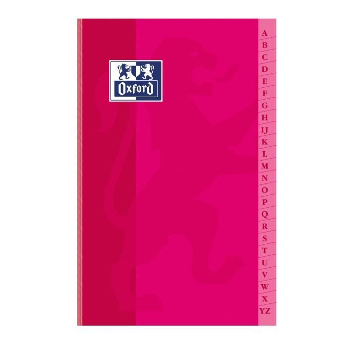 OXFORD Carnet répertoire - Petits carreaux - 192 pages - 17 cm x 11 cm x 1 cm