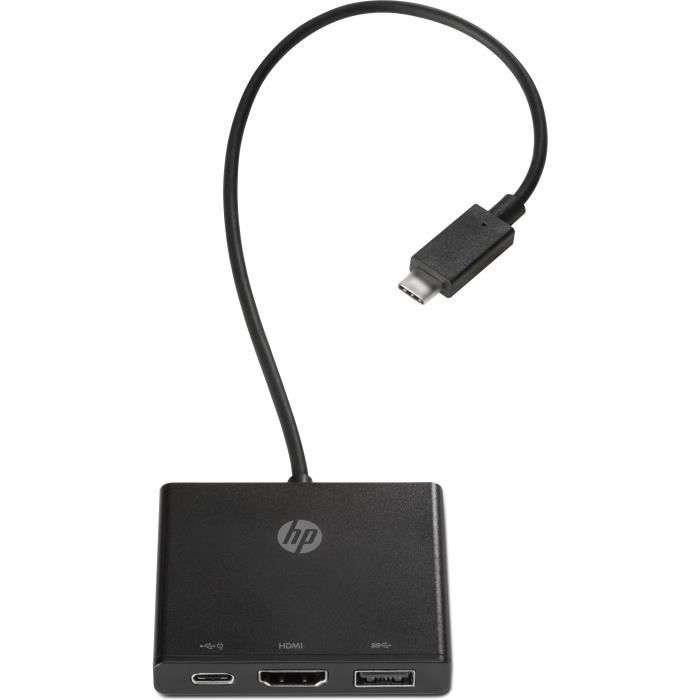 HP Adaptateur USB-C à HDMI/USB3.0/ USB-C - 3 Ports - Noir