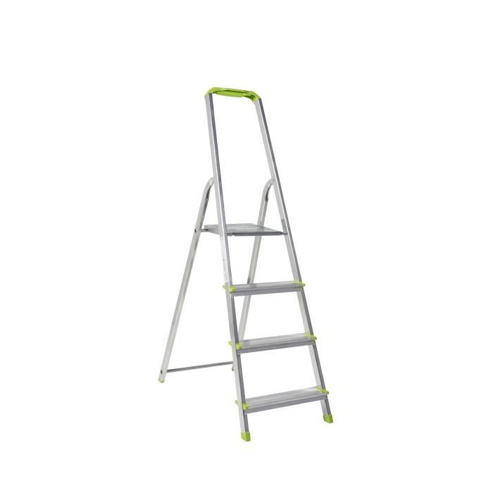 CENTAURE Escabeau en aluminium 4 marches avec tablette porte-outils