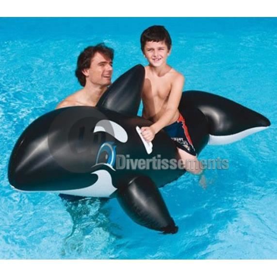 BESTWAY Chevauchable baleine géante - 203 x 102 cm