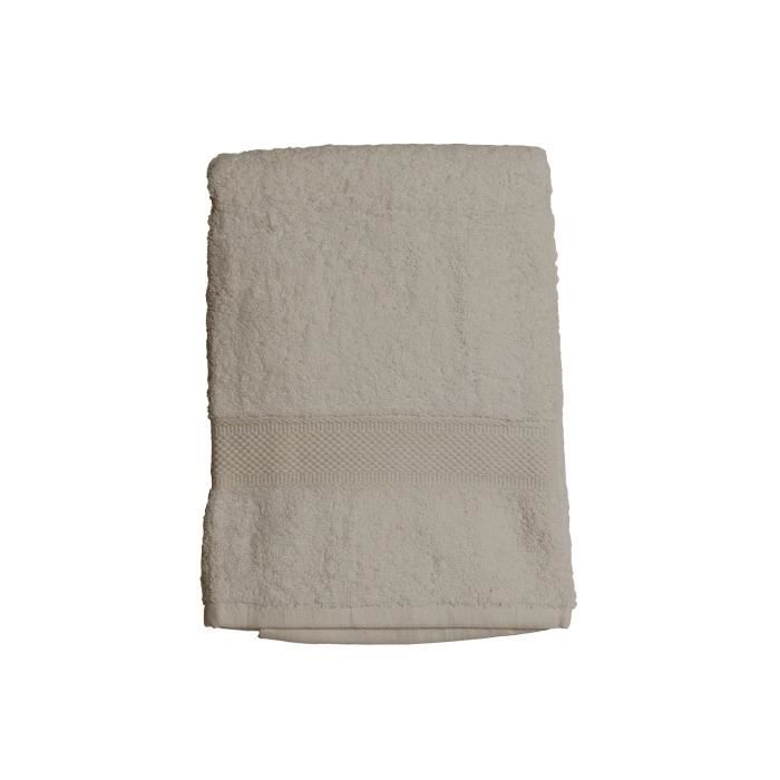 SOLEIL D'OCRE Drap de bain 100% Coton DOUCEUR 70x130 cm - Taupe