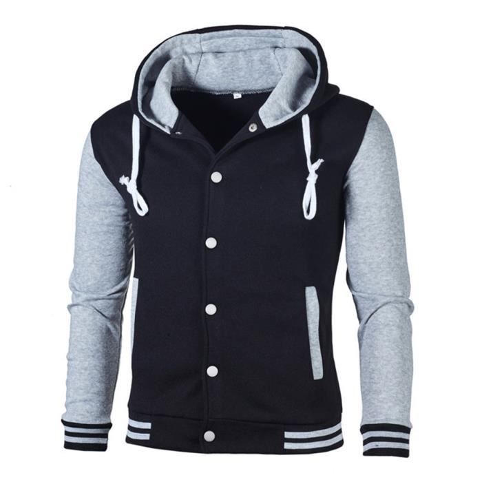 Hommes En Luxe Slim De Pas Capuche Marque Cher Veste Col Homme Z1xwvZ
