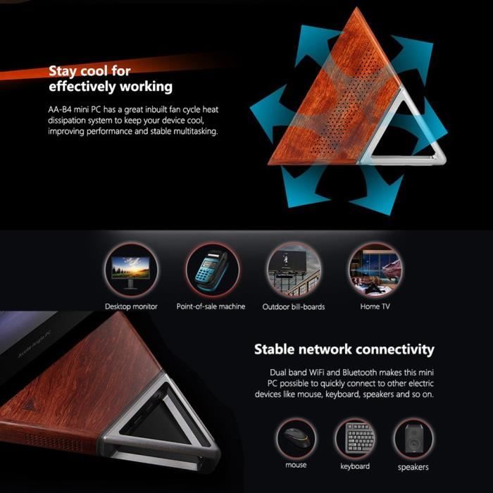 Mini ordinateur EU plug N3450 8G+64G PC AA-B42