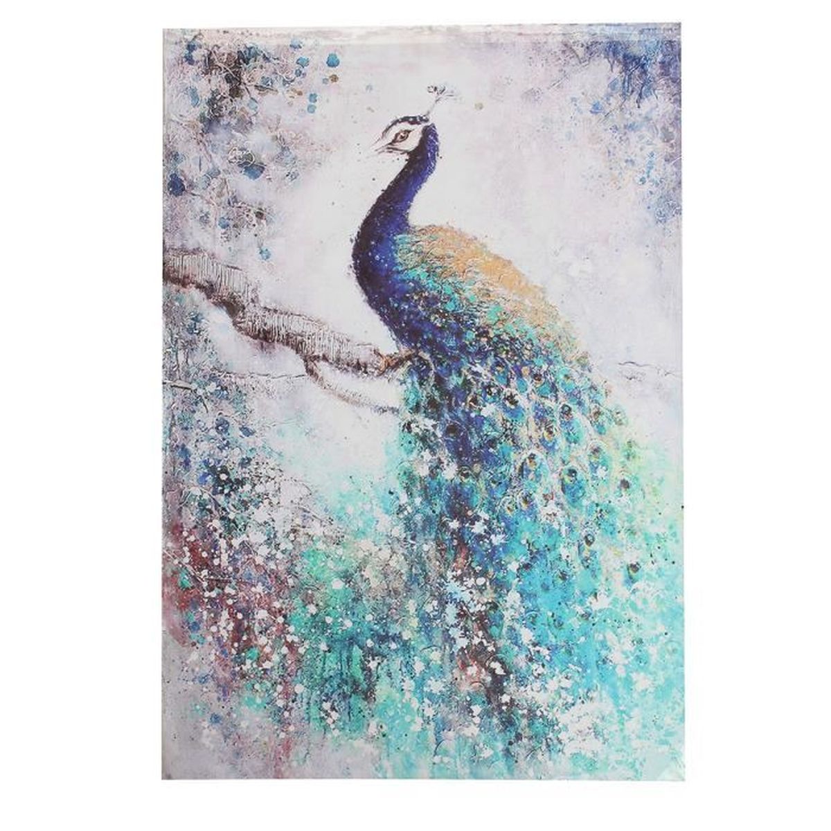 Tableau Peinture Huile Paon Toile Imprimé Abstraite Mur Décor DIY Tableau Peinture Huile Paon Toile Imprimé Abstraite Mur Décor DIY