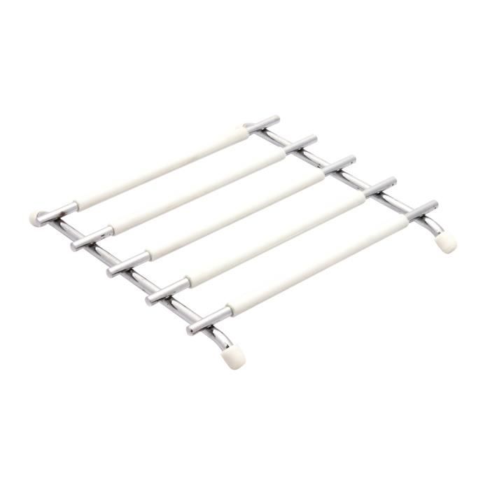 FRANDIS Dessous de plat carré silicone Métal - Blanc
