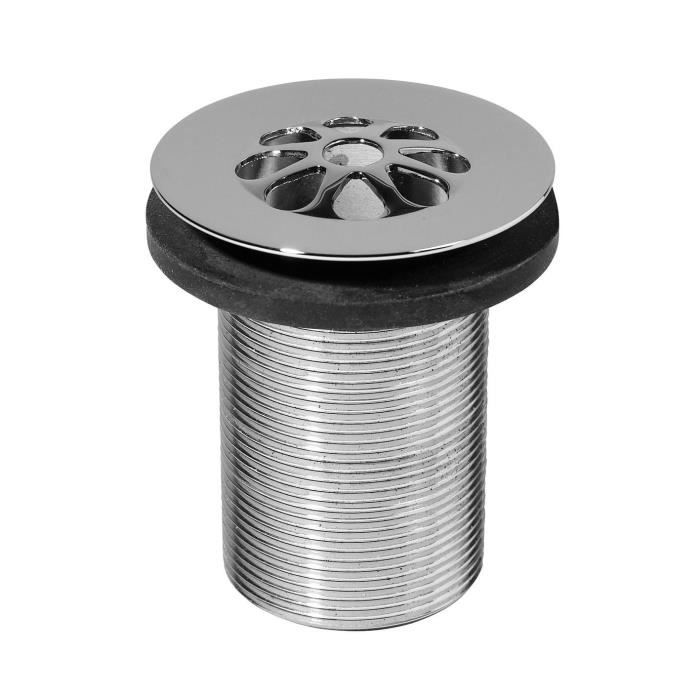 WIRQUIN Bonde de lavabo laiton à grille plate fleur - chromé - 30720047