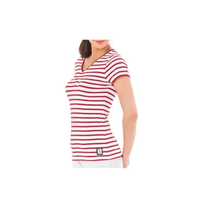 T Marins De Shirt Rayé Multicolor Mija Rouge Terre Femme N0nO8mwv