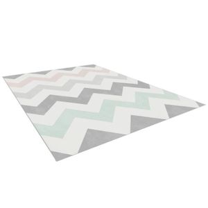 TAPIS GEOMETRIC Tapis scandinave tissé en velours polypr TAPIS GEOMETRIC Tapis scandinave tissé en velours polypr