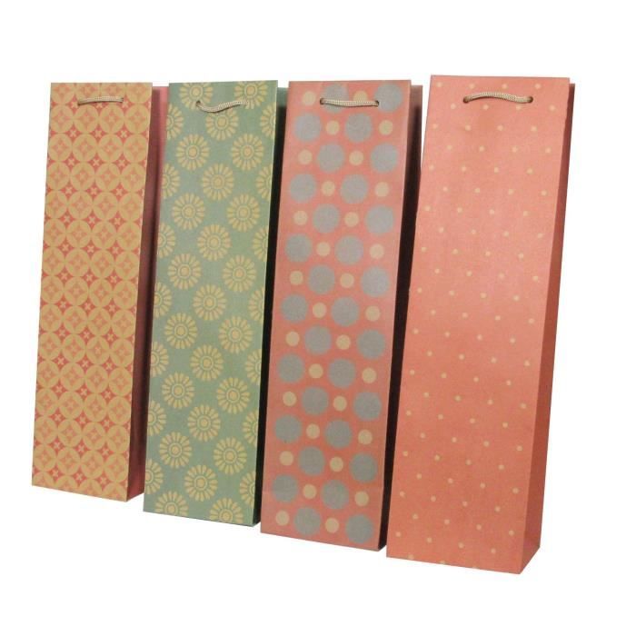 Pochette cadeau kraft Design - Pour 1 bouteille ou 1 magnum