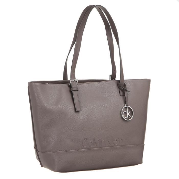 CALVIN KLEIN Sac de magasinage K60K600628 MELISSA LARGE TOTE Marron Femme