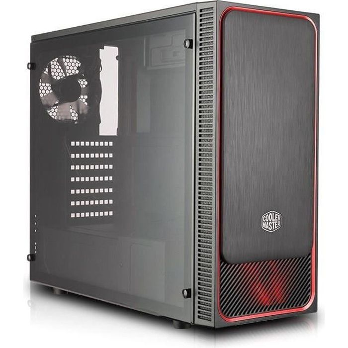 COOLER MASTER Boîtier PC MasterBox E500L windows - Rouge