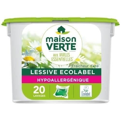 MAISON VERTE Lessive Fraicheur ete capsules - x20