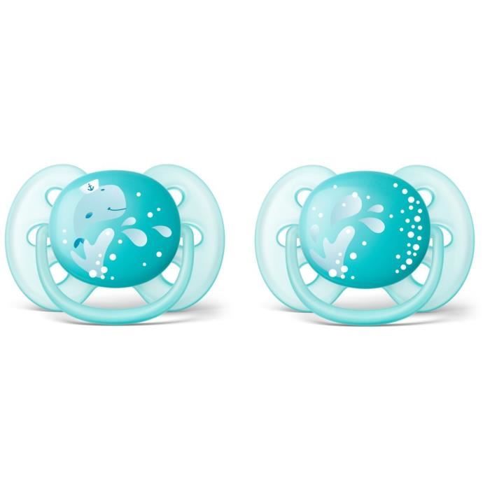 PHILIPS AVENT Sucette Ultra Douce 6-18 mois Garçon