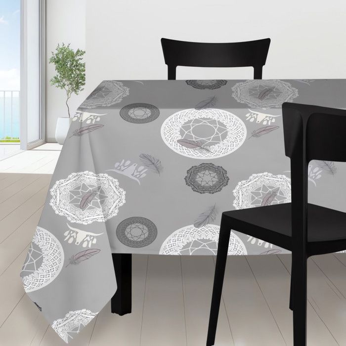 SOLEIL D'OCRE Nappe anti-tâches Texas - 140 x 240 cm - Vert