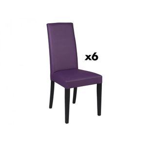 Vente Tacoma 6 Achat Lot Chaises Simili De Pieds Noirs Pruneamp; 0PnkwO