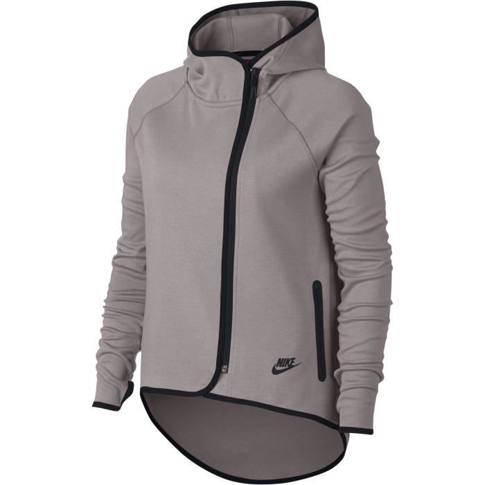 NIKE Sweatshirt Nsw Tch Flc Cape Fz - Femme - Rose