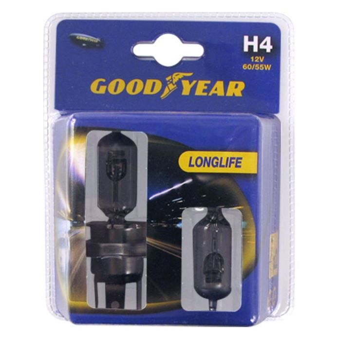 GOOD YEAR Longlife 2 ampoules feux de croisement 12v 60/55W H4