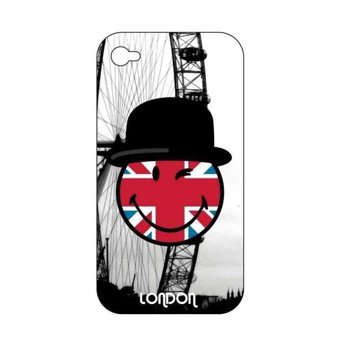Smiley Coque Union Jack Face + Chapeau