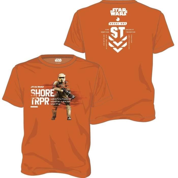 T-shirt Star Wars Rogue One Shore Trooper - Homme Orange