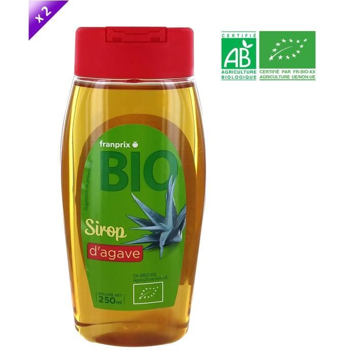 FRANPRIX Squeezer de sirop d'agave Bio - 250 ml x2