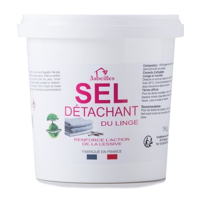 3 ABEILLES Sel détachant - 1 Kg