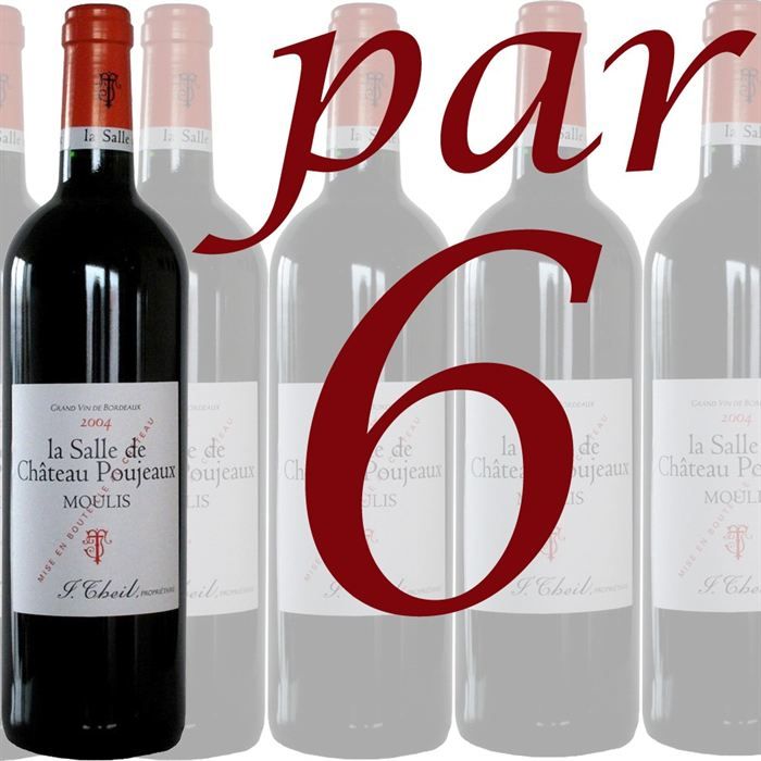 Carton de 6 La Salle de Poujeaux Moulis 2004   Achat / Vente VIN ROUGE