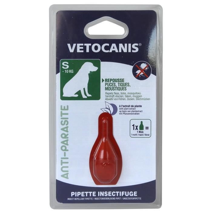 VETOCANIS PIPETTE ANTIPARASITAIRE 1X1ML PETIT CHIEN