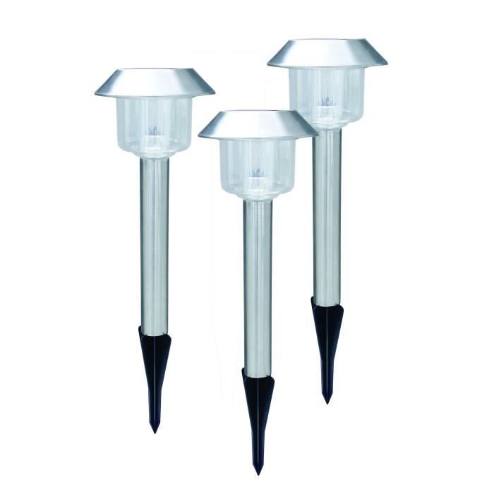 3 Inox Translucide Globo Ip44 Solaires Lot De Plastique Lighting Lampes Satiné kXiPZOu