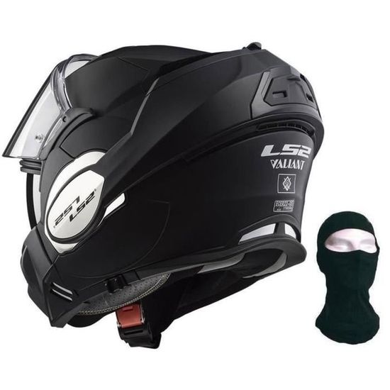 Ls2 Casque Modulable Valiant Cagoule Noir Mat Achat Vente