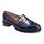 Mocassins bleu marine effet croco et franges-36