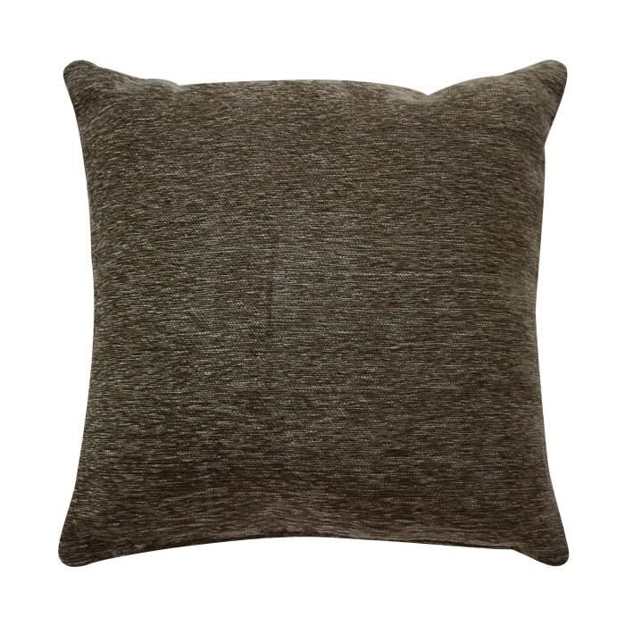 Coussin Intense - 70 x 70 cm - Marron écorce