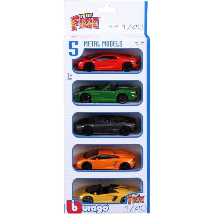 Burago Coffret 5 Petites Voitures M 233 Tal 1 43 Achat