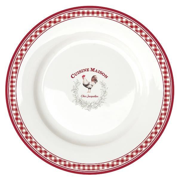 6 Assiettes plates CUISINE vichy rouge - Achat / Vente service complet