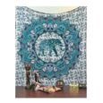 Serviette De Plage Blue Elephant Totem Yoga Mat Tapisserie