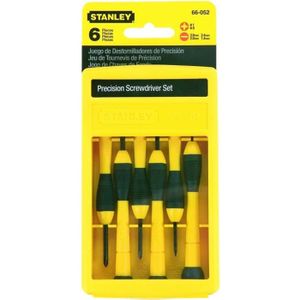 STANLEY Coffret de 6 tournevis horloger bimati?re
