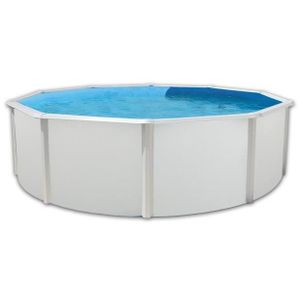 PRESTIGIO Piscine ronde en acier avec tapis 460x120cm