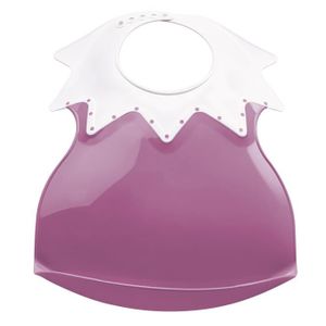 THERMOBABY Bavoir Arlequin avec Récupérateur Rose Orchidée