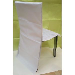 HOUSSE DE CHAISE 10 housses de chaise de mariage jetables (blanc)