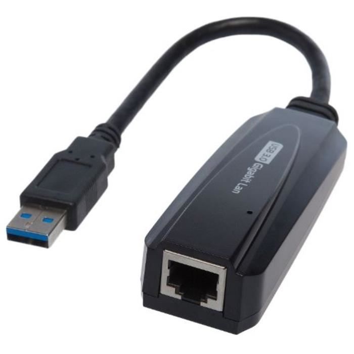 APM Adaptateur USB 3.0 - USB A mâle - RJ45 femelle - 10/100/1000 mbps