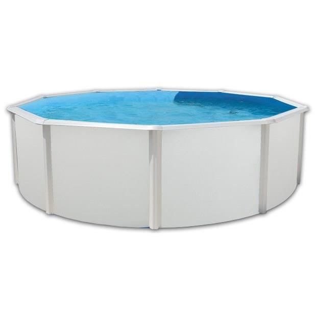 PRESTIGIO Piscine ronde en acier avec tapis 460x120cm
