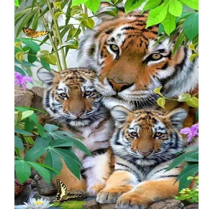animal Diamond Painting DIY Broderie Diamant 5D Peinture en Diamant R/ésine Broderies au Point de Croix et des Num/éros Pour la D/écoration